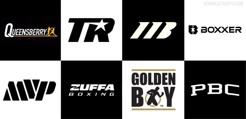 Agenda semanal de boxeo: donde ver boxeo hoy. Banner promotoras de boxeo. rumblefights.com